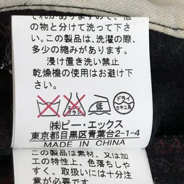 R.P.T RUPERT Wool Check CPO Jacket Shirt Men L Red Black Jacket Jumper cBH619(USED)