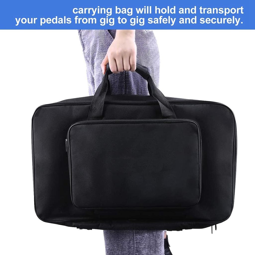 Jufjsfy Guitar Pedal Guitar Effect Pedal Aluminum Alloy Pedal Board with Carrying Effect Pedal Compact Board, Board, Bag, Plate,