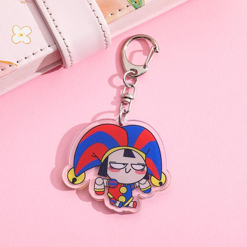 

1/4Pcs Cartoon The Amazing Digital Circus Acrylic Keychain Cute Backpack Pendant Bag Charms Accessories Decoration Holiday Gifts 5 cm