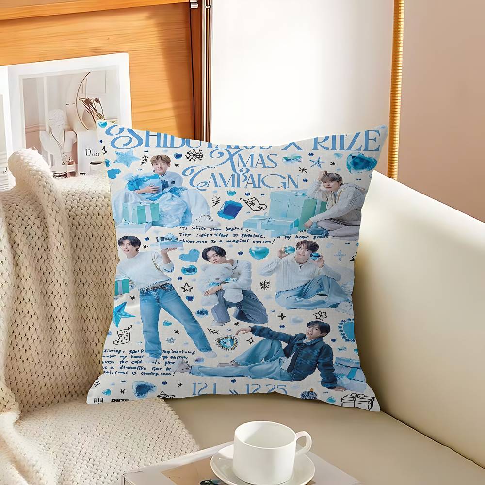 Kpop Band R-RiizeS Cushion Cover Pillow Cover Decor Pillowcase Printed Cushion Case For Couch