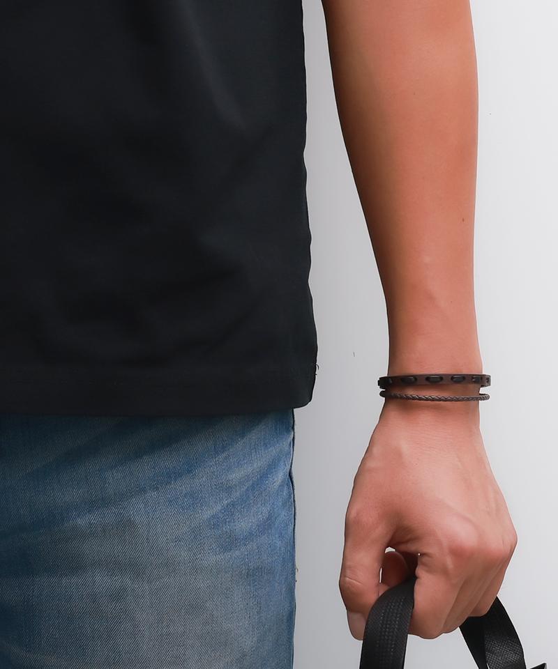 Blancier Ventus Bm258B1178 Brine Layered Cowhide Men'S Bracelet
