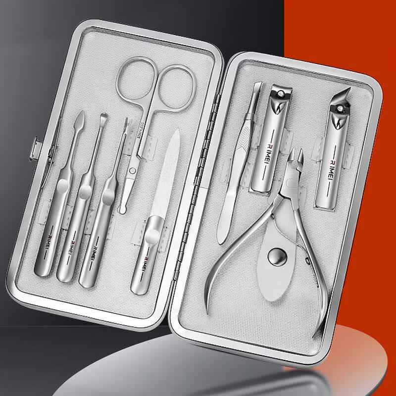 Jinda Rimei 9-Piece Stainless Steel Nail Care Set