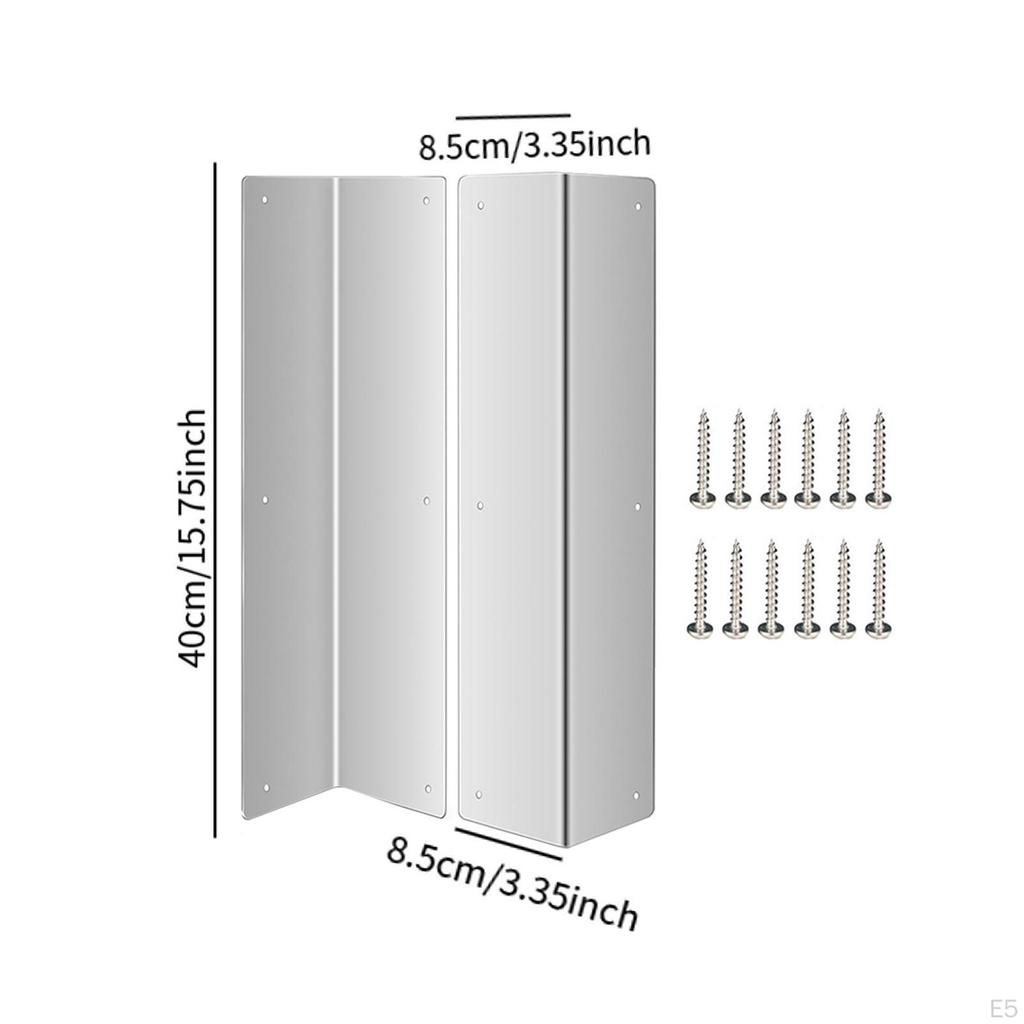 2 Pieces Metal Wall Corner Cover Durability Heavy Duty Easy Installation for School Household