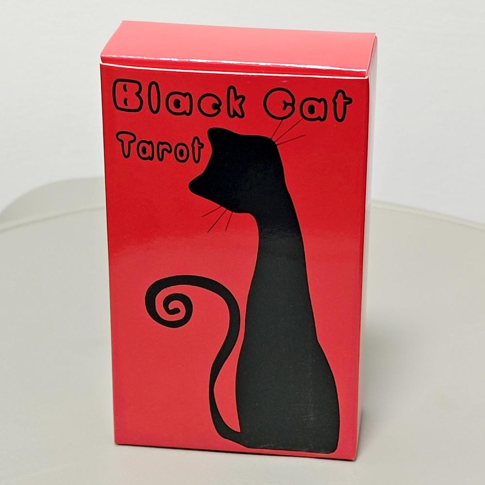 Black Cat Tarot Shadowy Cat Deck Feline Deck 78 Pcs Tarot Cards Based on Rider Waite System for Beginners 10.3*6cm