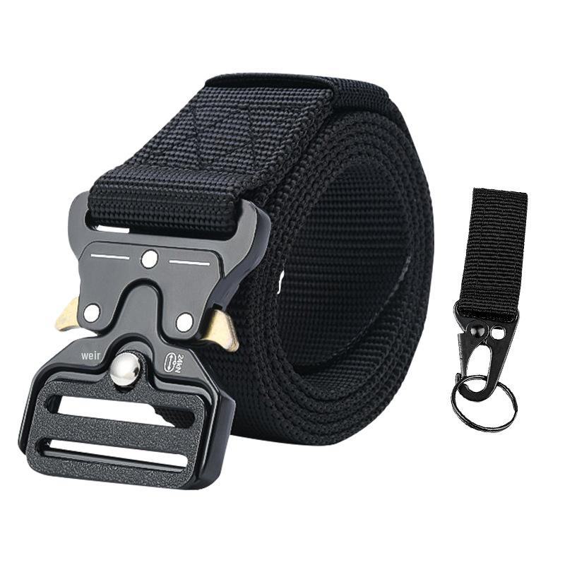 Elastic Tactical Nylon Belt with Alloy Buckle, Popular for Outdoor Use, Customizable Size