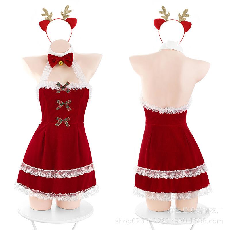 Large Size Catty New Christmas Clothing Fun Christmas Elk COS Christmas Day Performance Clothing Sexy Christmas