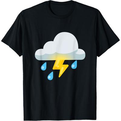 Wolke mit Blitz und Regen T-Shirt(1)