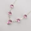 Morganite Gemstone 925 Sterling Silver Handcrafted Partywear Necklace 16-18" Gift For Anniversary RN-3-4