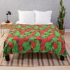 Male and Female Eclectus Parrots Throw Blanket