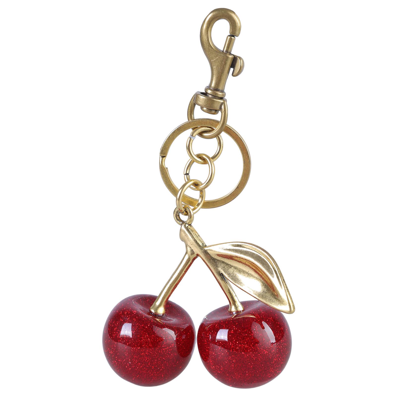 

Модний брелок у формі вишні Модний брелок із чарівною вишнею Стильні брелоки Прикраси для автомобільних ключів або сумок червоний