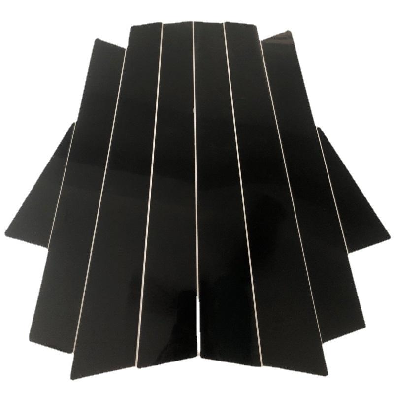 Carbon Fiber Black Car Window Door Column BC Pillar Post Cover Trim Fit For Subaru Forester 2013-2018 Mirror Effect PC