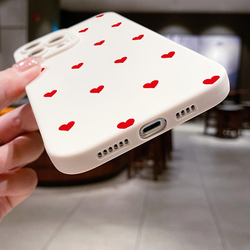 Red Small Love Phone Case Suitable for iPhone 17 16 15 14 13 12 11 Pro/ Max /Plus Anti-fall and Shockproof Back Cover
