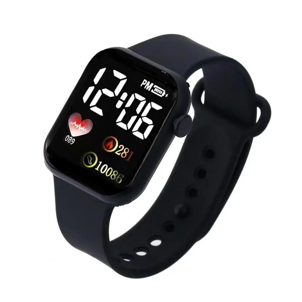 Led Digital Display Waterproof Electronic Watch Smart Watch Sport Fitness Led Digital Display Children Watch Children Universal