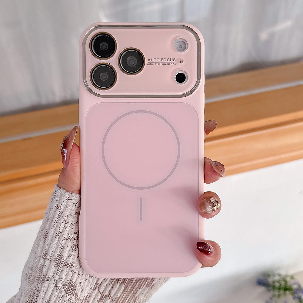 

Liquid Large Window Magnetic Case For iPhone 17 16 15 Pro Max 17Pro For Magsafe Wireless Charging Candy Frosted Cover iPhone 15