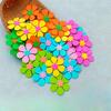 40pcs Vibrant Foam Flower Stickers - Self-Adhesive Rubber Flowers for DIY Crafts & Art Projects, Flower Wall Stickers