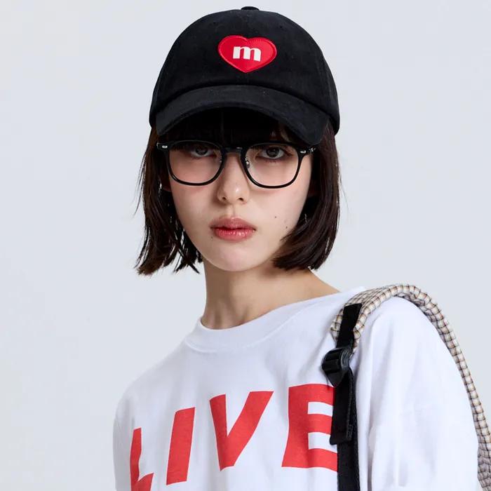 CORDUROY HEART DEEP BALL CAP BLACK