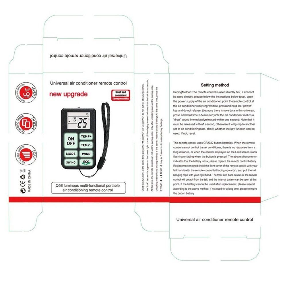 With Fluorescent Buttons Air Conditioner Remote Control