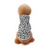 Pet Dog Hoodie Winter Warm Sweater Small Medium Large Dogs Leopard Print Casual Pullover
