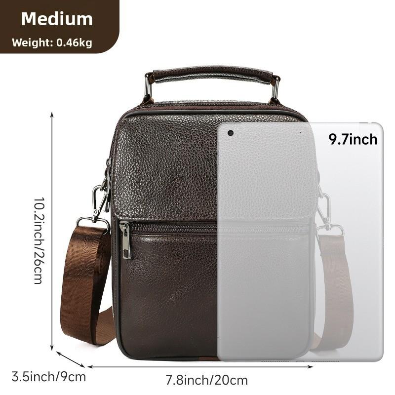 Genuine Leather Versatile and Trendy Crossbody Bag, High-end Single-shoulder Bag, Casual Outdoor Small Crossbody Bag