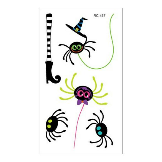 Ruikalong Scary Halloween Waterproof Tattoo Stickers - Scorpion & Spider Designs