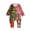 Parent Child Outfit - Christmas Printed Home Outfit Set With Shoulder Length Long Sleeved Top And Pants Set