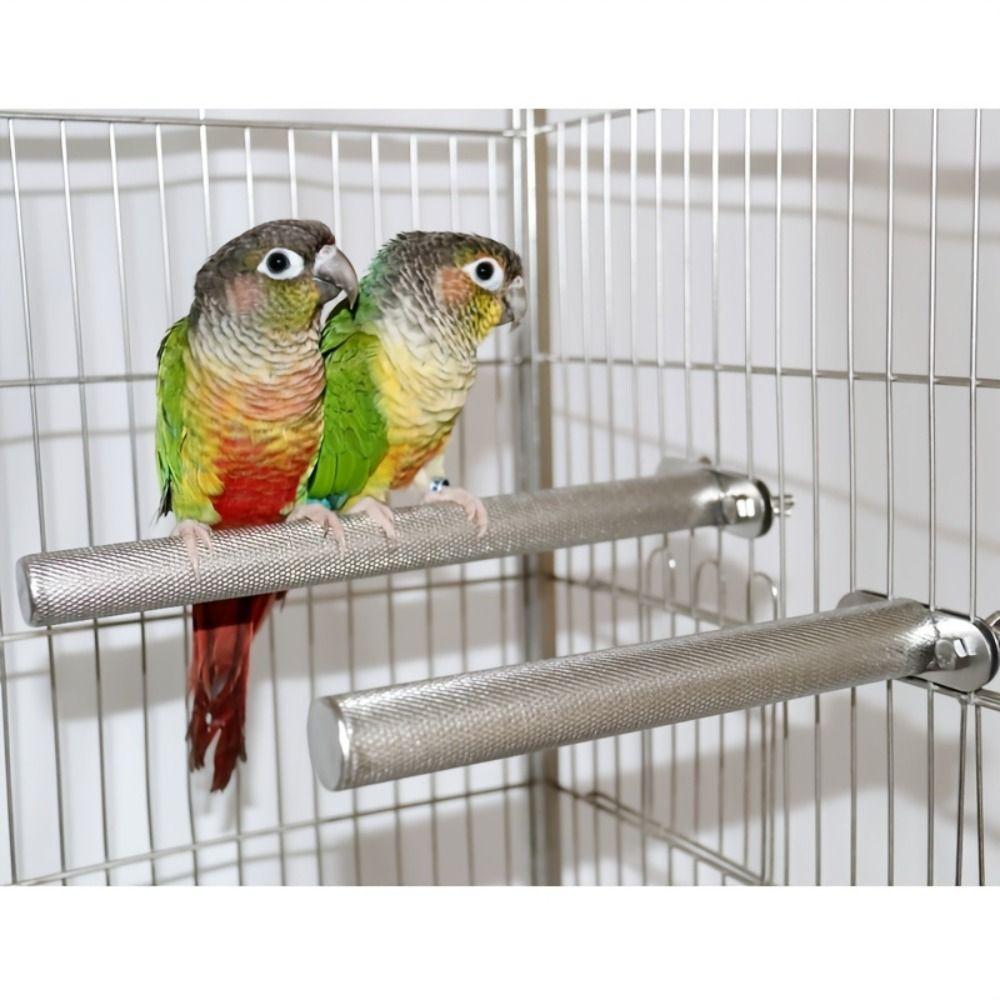1.9cm Dia Stainless Steel Parrot Perch 15-30m Bird Climbing Bracket Bird Cage Accessories