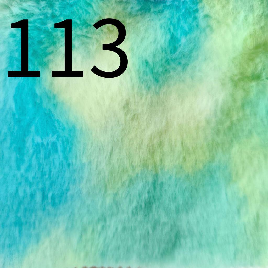 Colorful Tie-Dye Rabbit Fur Print Plush Fabric, 10mm - Ideal for Toy and Clothing Design