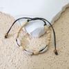 Shell Bracelet Hand Woven Bracelet For Women Summer Beach Adjustable Wax Rope Chain Bracelet Jewelry Accessories Gift