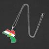 Kartenanhänger Kette Kurdische Flagge Kartenanhänger Kurdistan Schlüsselbein Kette Schmuck Geschenk