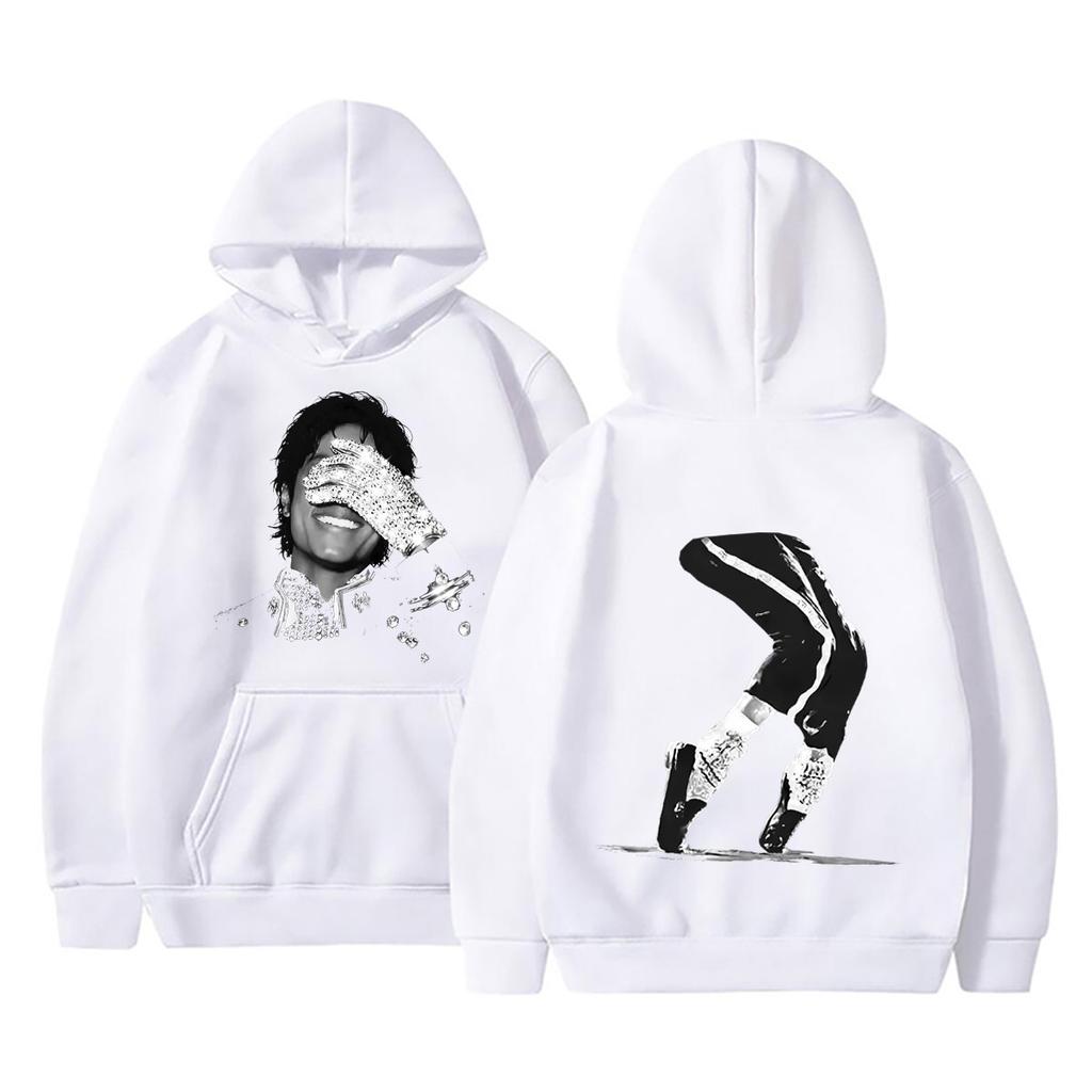Michajackson Gesicht Grafik Hoodies Herren Damen Mode Hip Hop Übergroßer Pullover Männlich Vintage Gothic Rock Pullover Streetwear