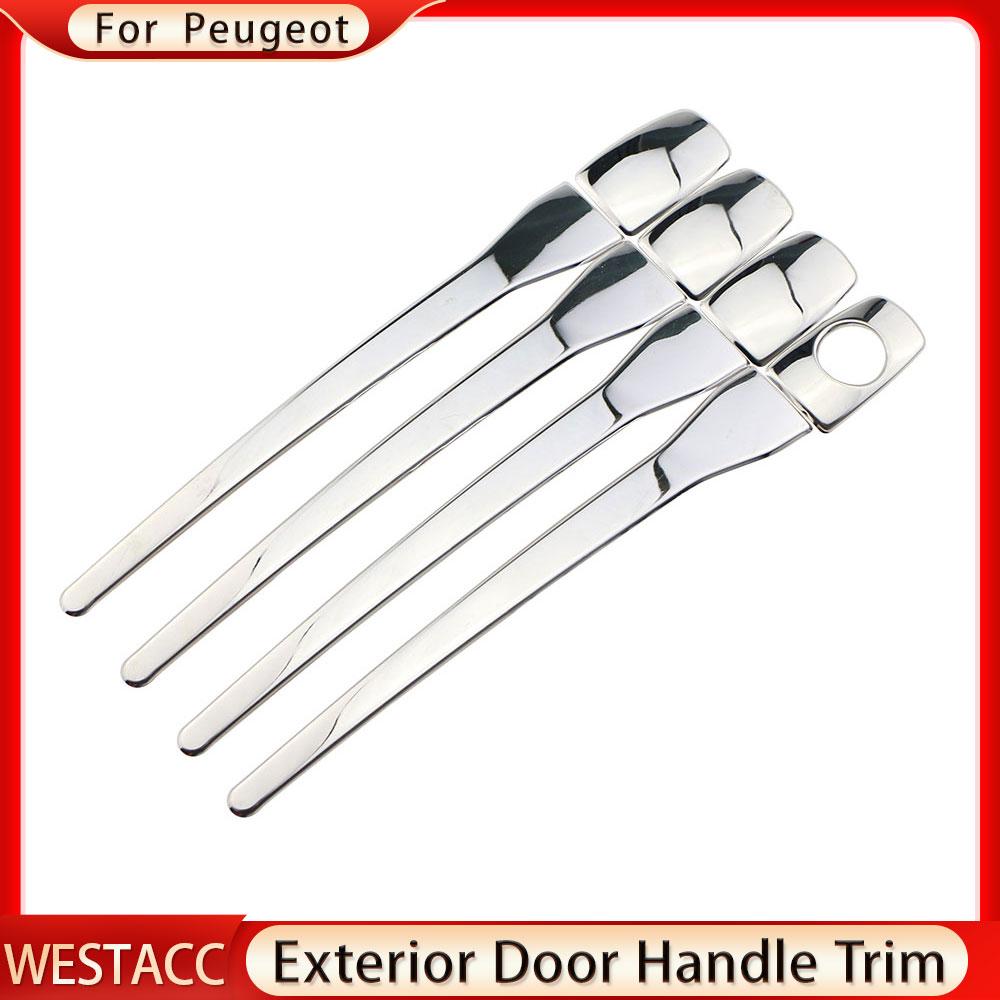 8 Stücke Edelstahl Auto Außentürgriffabdeckung Trim Dekoration Aufkleber für Peugeot 2008 2014 – Schutz