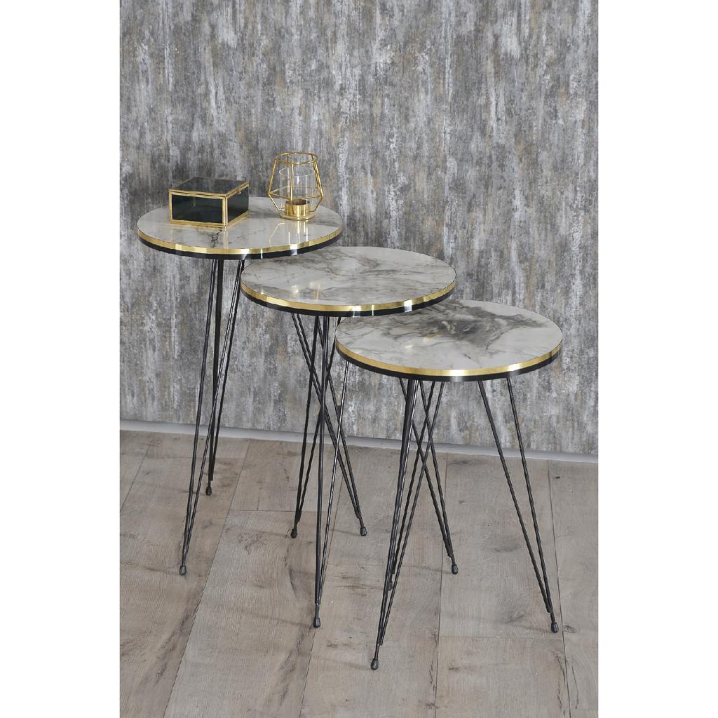 Coffee Table Black Metal Leg Kr Gold Bendir
