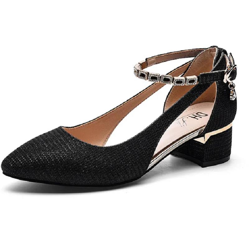 women classic high quality spring buckle strap anti skid high heel shoes lady cool comfort summer golden party heel shoes ga393