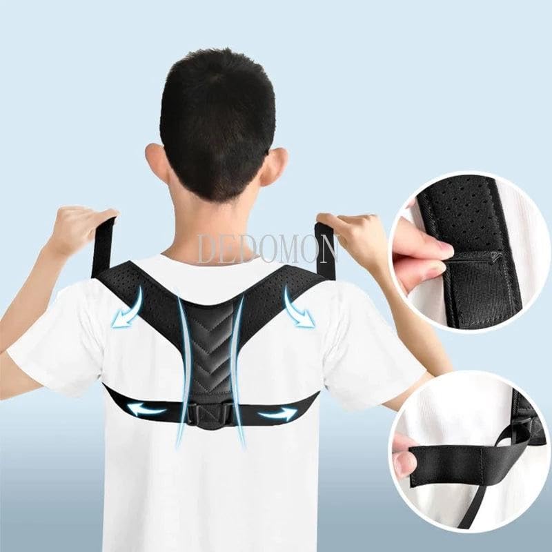 Digital Shoppy Brace Support Belt Adjustable Back Posture Corrector Clavicle Spine Back Shoulder Lumbar Posture Correction Shoulder Back Belt (Po