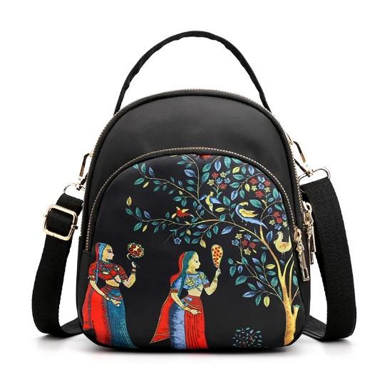 Three-purpose Ladies Shoulder Multi-Purpose Mini Small Backpack Oxford Cloth Messenger Bag