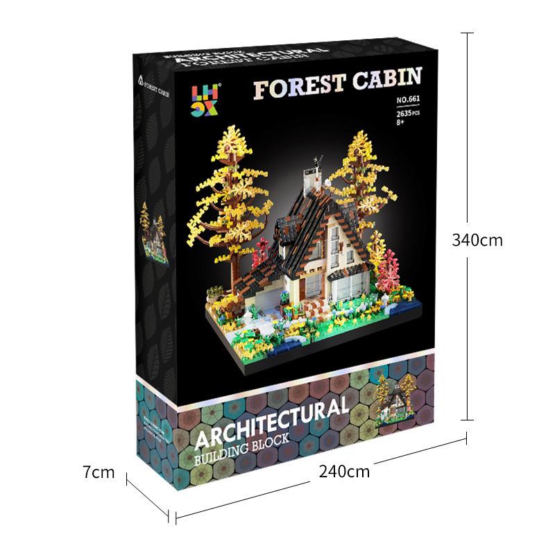 Lego Jungle Wooden House Educational Building Blocks for Kids - Boys Villa Architecture Gift