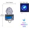 LED Fishing Light (10-Pack) Underwater Deep Drop Lights Waterproof Diamond Tubular Underwater Fishing Lure Blue Light Attractants for Tuna Swordfish