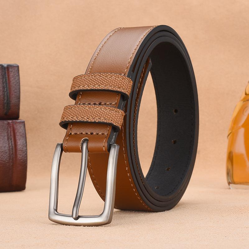 Belt Men'S Pu Imitation Leather Boys' Belt Retro Business Casual Pin Buckle Belt Men'S Belt