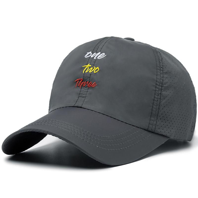 Summer Quick Drying Mesh Baseball Cap Men Women Outdoor Fashion Letter Sunscreen Breathable Caps Snapback Casual Sun Hat