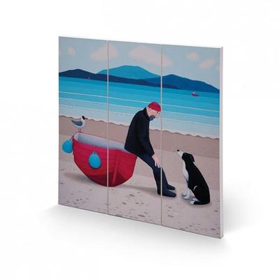Ailsa Black Pep Talk Square Wood Print