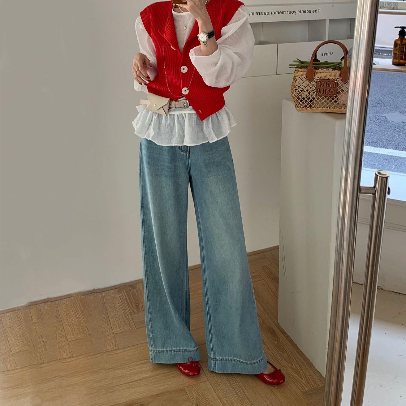 

European Style Seasonal Special: Wide-Leg Two-Tone Jeans (No Returns/Exchanges). Place Order and Contact Customer Service. Style #61259. 26