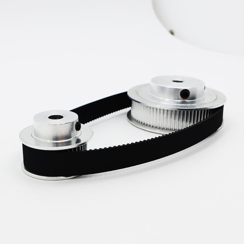 60T 30T 60Teeth 30Teeth HTD 3M Pulleys Set Belt Width 10mm Gear Belt Pulley Kit HTD3M Synchronous Wheel Set 3M Timing Pulley Kit