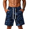 Men's Print Loose Fit Training Gym Beach Shorts with Pockets