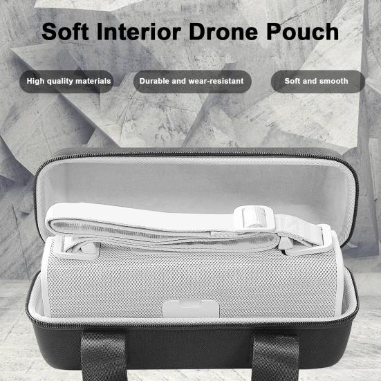 Speaker Storage Bag Water-Resistant Wear-Resistant Dirt-Resistant Bluetooth-compatible Speaker Case Zipper Closure Protective Sleeve