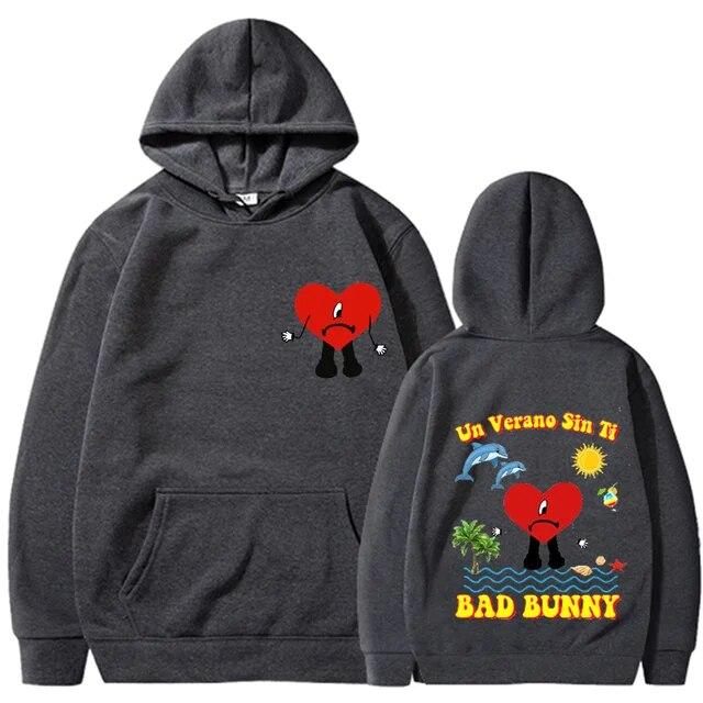 2022 New Bad Bunny Unisex's Women's Printed Hoodie Fashion Street Hip Hop Hoodie Sweatshirt Unisex High Quality Hot Sale Hoodie Unisex