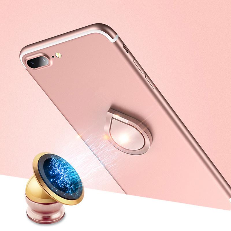 Finger Ring Mobile Phone Holde Rotatable Stand Grip for Universal Car Magnetic Mount Phone Back Sticker Pad Bracket for IPhone