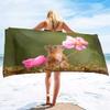 Cute Squirrel Beach Towel Oversized Quick Dry Wild Animal Bath Towels Soft Microfiber Lightweight Pool Towel for Swim Spa Sport