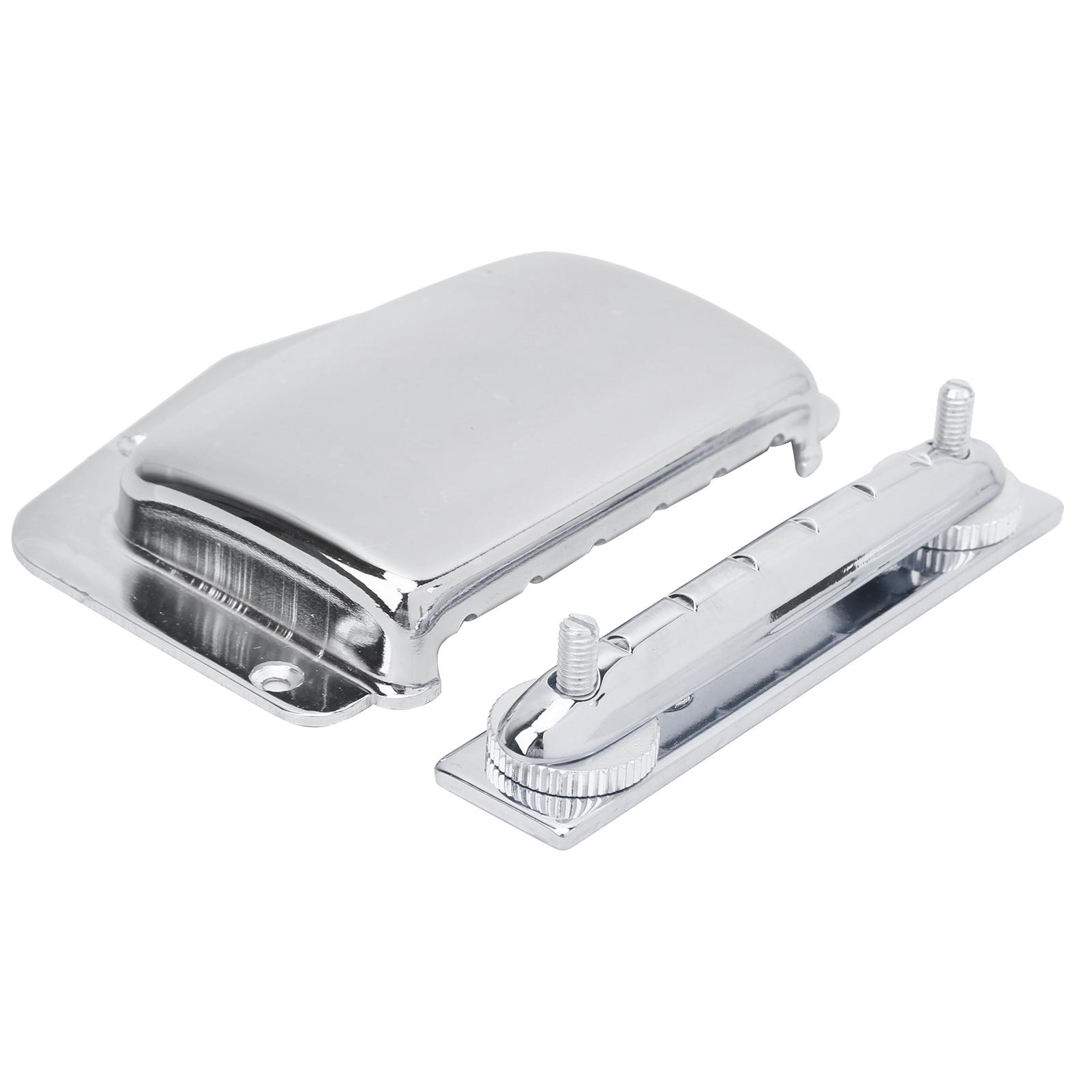 

Регулируемый фиксированный бридж хвостовик металлический для электрогитары с защитной крышкой серебристый серебряный