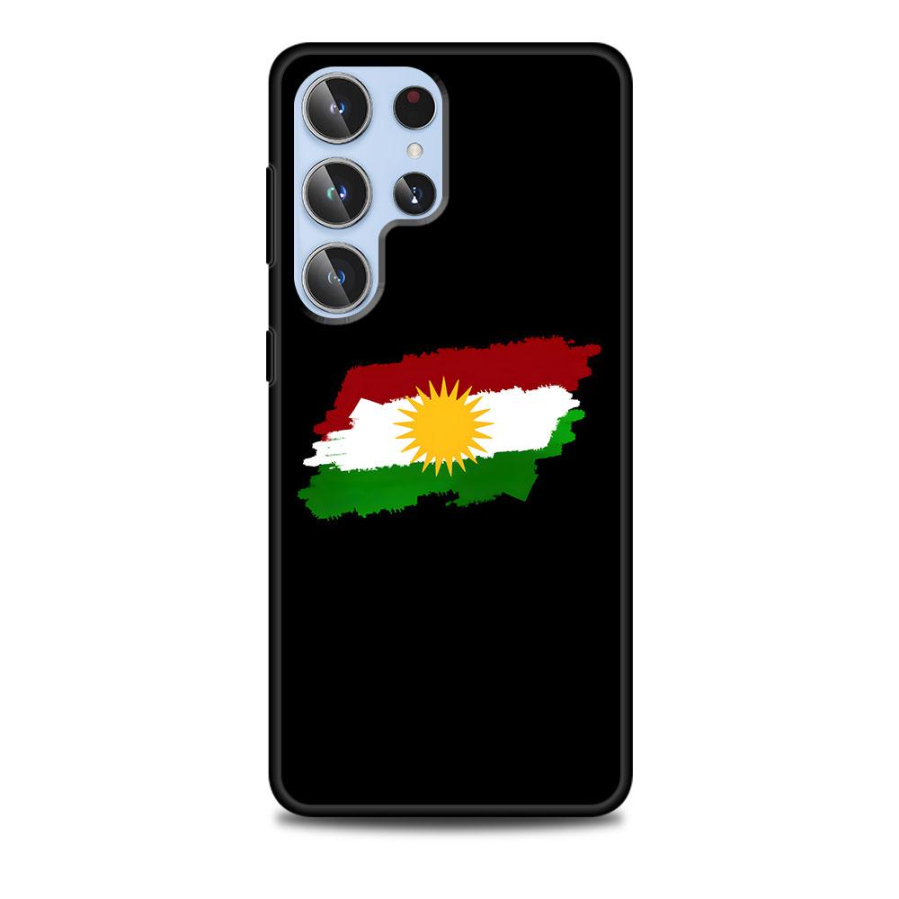 Kurdistan Flag Art Case for Samsung Galaxy S23 S21 S20 FE S24 S22 Ultra S10 S10e S9 Plus Soft Black TPU Phone Cover Bumper
