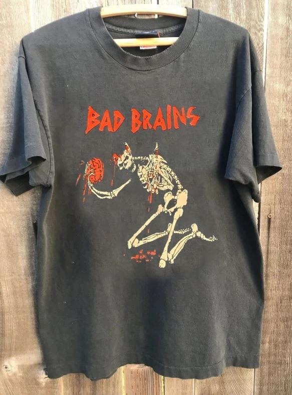

Summer Men s Pure Cotton Vintage Bad Brains Band T-shirt Stylish Loose and Breathable Suitable for Everyday Wear 5XL різнокольоровий